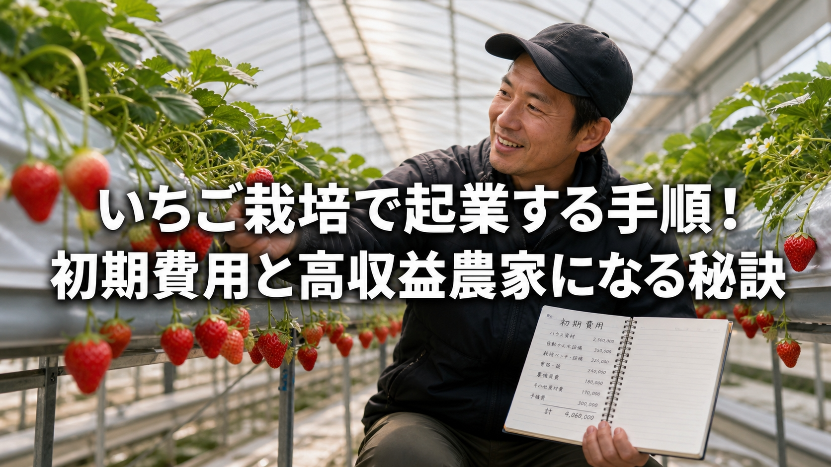 いちご栽培で起業する手順！初期費用と高収益農家になる秘訣