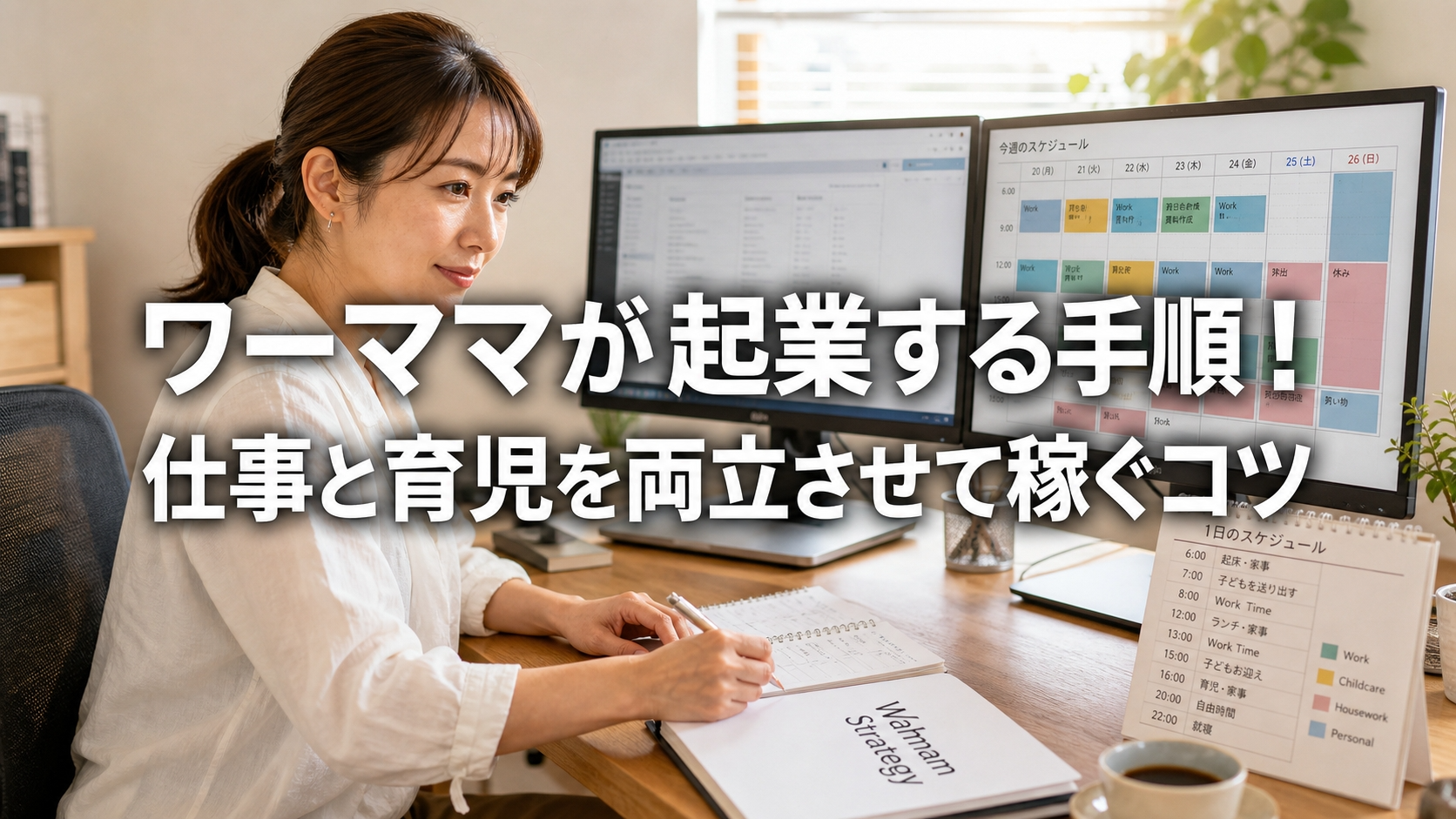 ワーママが起業する手順！仕事と育児を両立させて稼ぐコツ