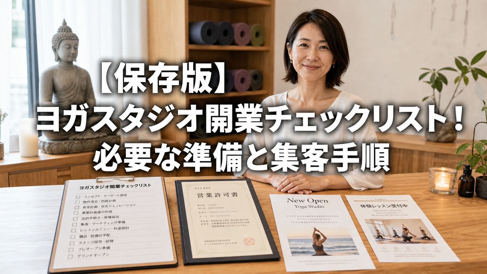 【保存版】ヨガスタジオ開業チェックリスト！必要な準備と集客手順