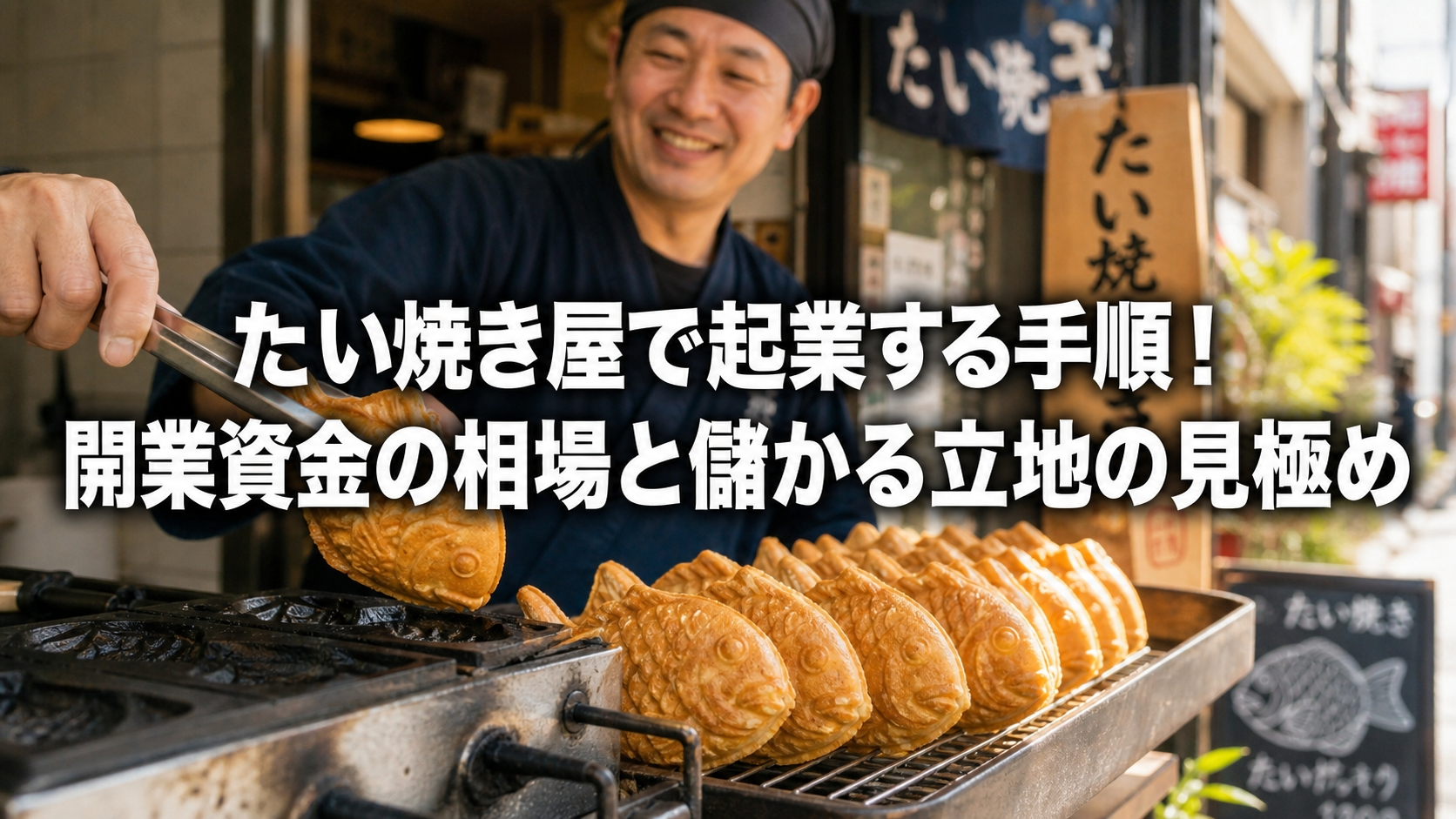 たい焼き屋で起業する手順！開業資金の相場と儲かる立地の見極め