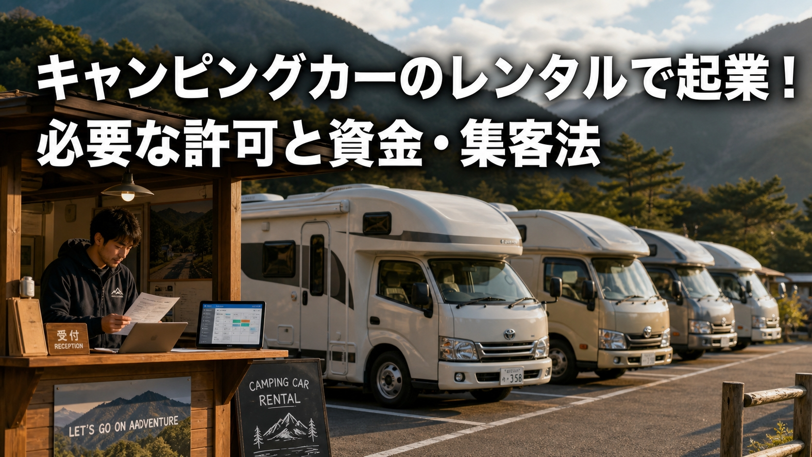 キャンピングカーのレンタルで起業！必要な許可と資金・集客法