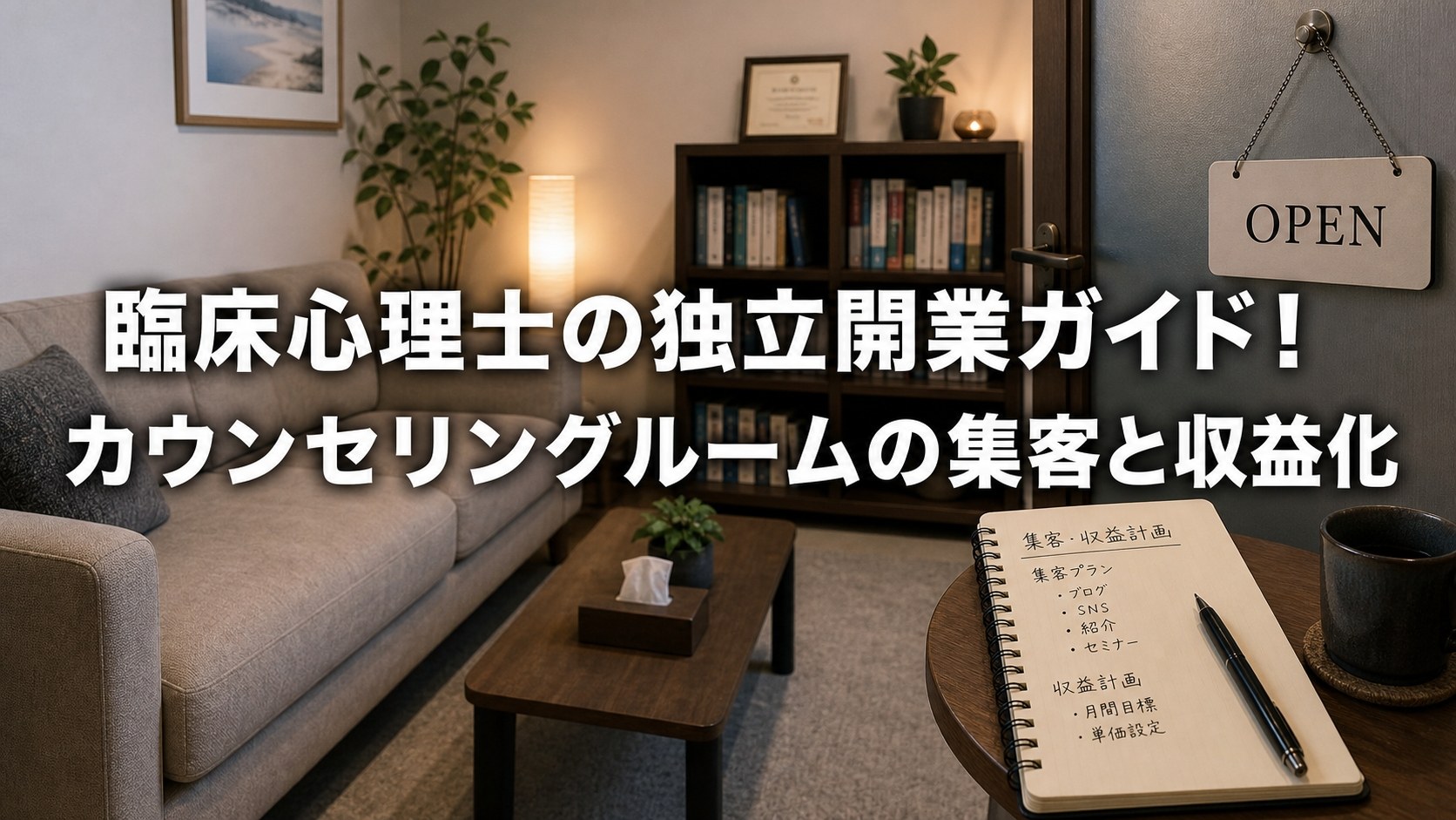臨床心理士の独立開業ガイド！カウンセリングルームの集客と収益化
