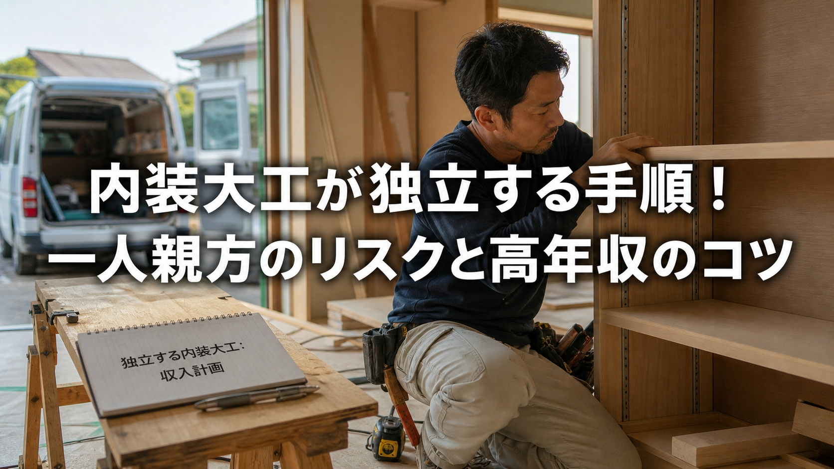 内装大工が独立する手順！一人親方のリスクと高年収のコツ