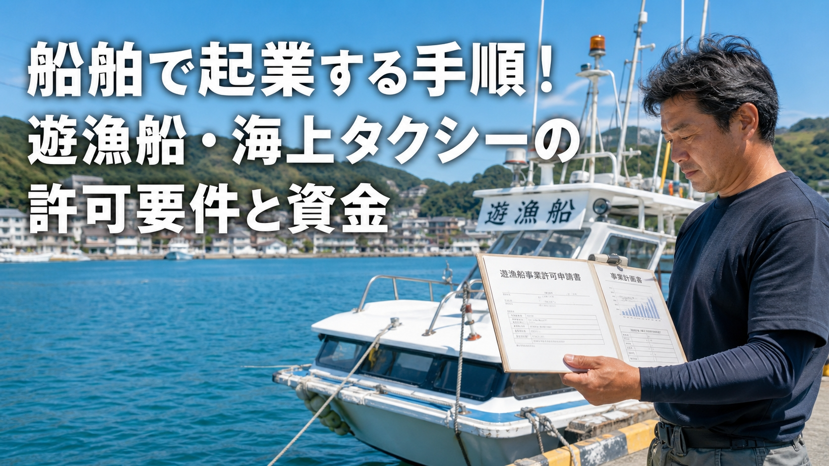 船舶で起業する手順！遊漁船・海上タクシーの許可要件と資金