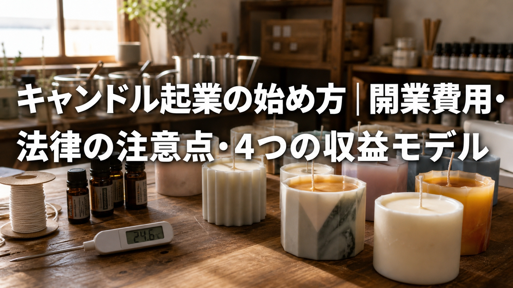 キャンドル起業の始め方｜開業費用・法律の注意点・4つの収益モデル