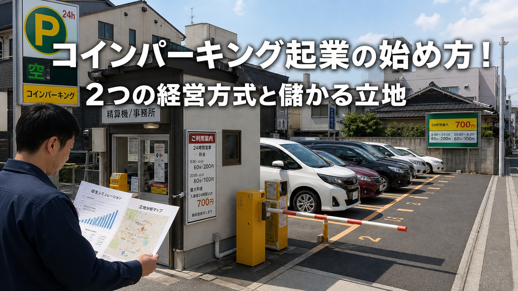 コインパーキング起業の始め方！2つの経営方式と儲かる立地