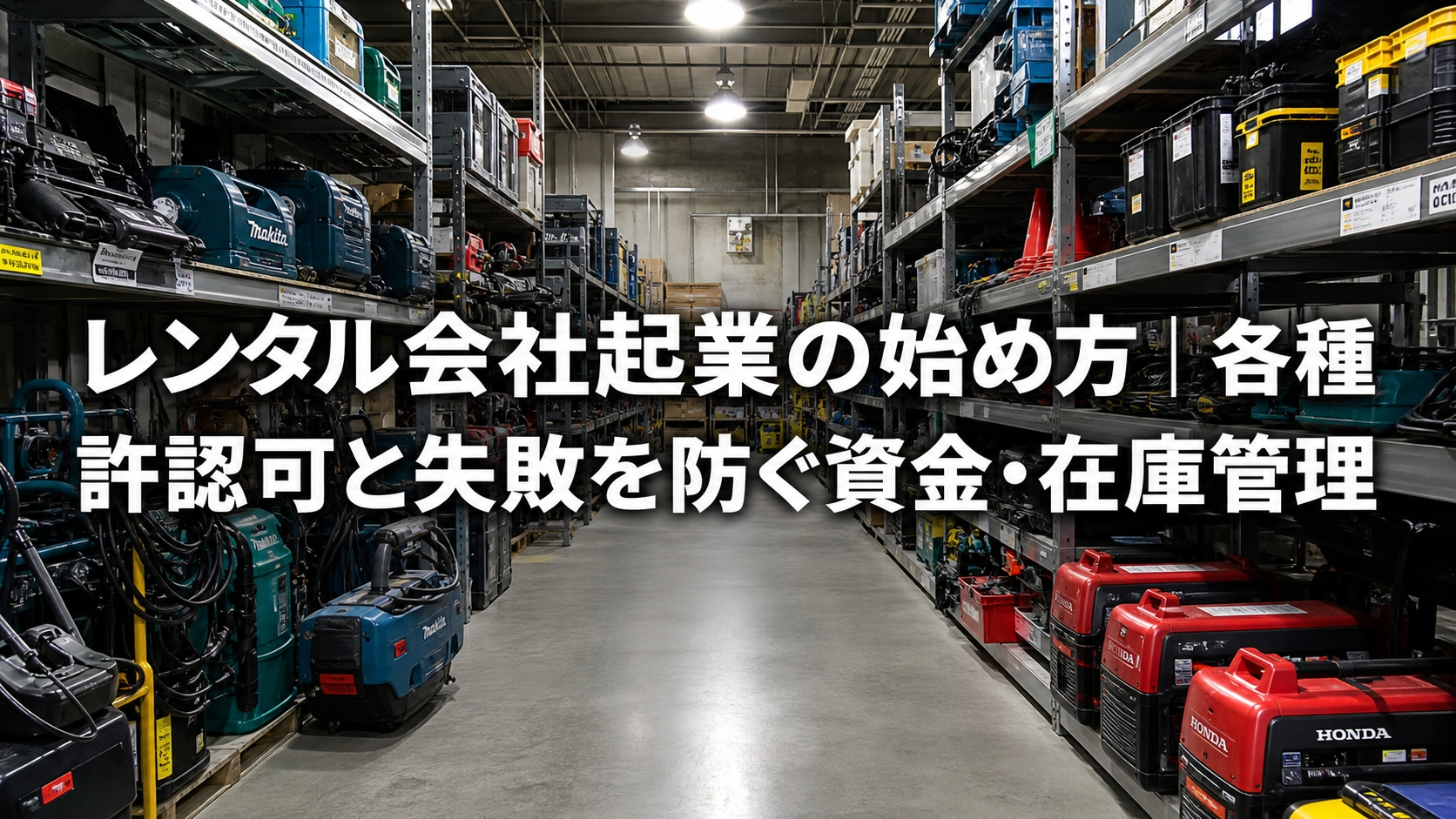 レンタル会社起業の始め方｜各種許認可と失敗を防ぐ資金・在庫管理