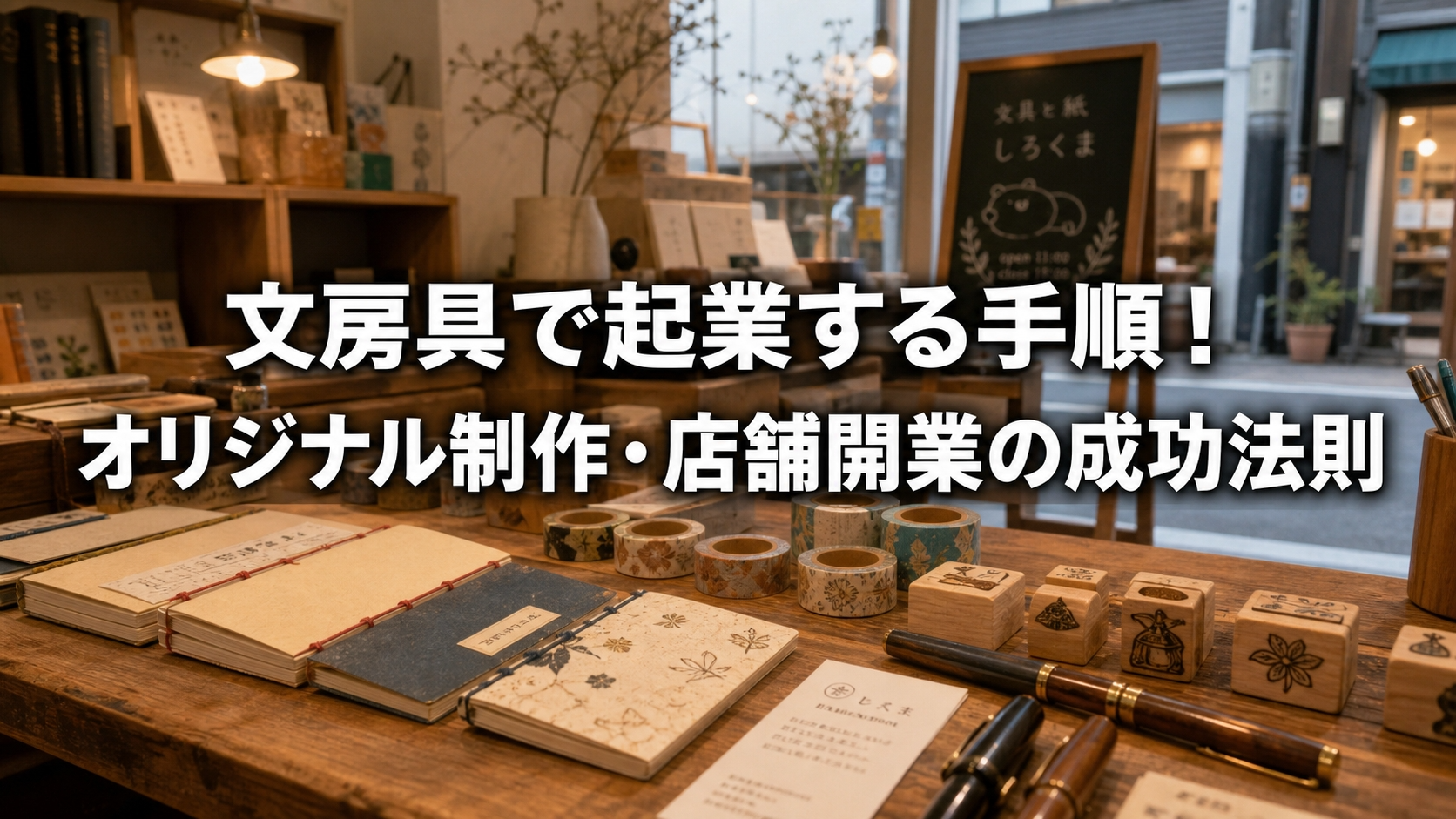 文房具で起業する手順！オリジナル制作・店舗開業の成功法則