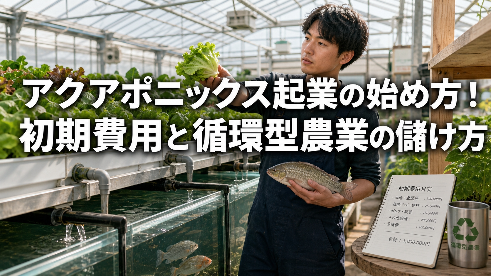 アクアポニックス起業の始め方！初期費用と循環型農業の儲け方