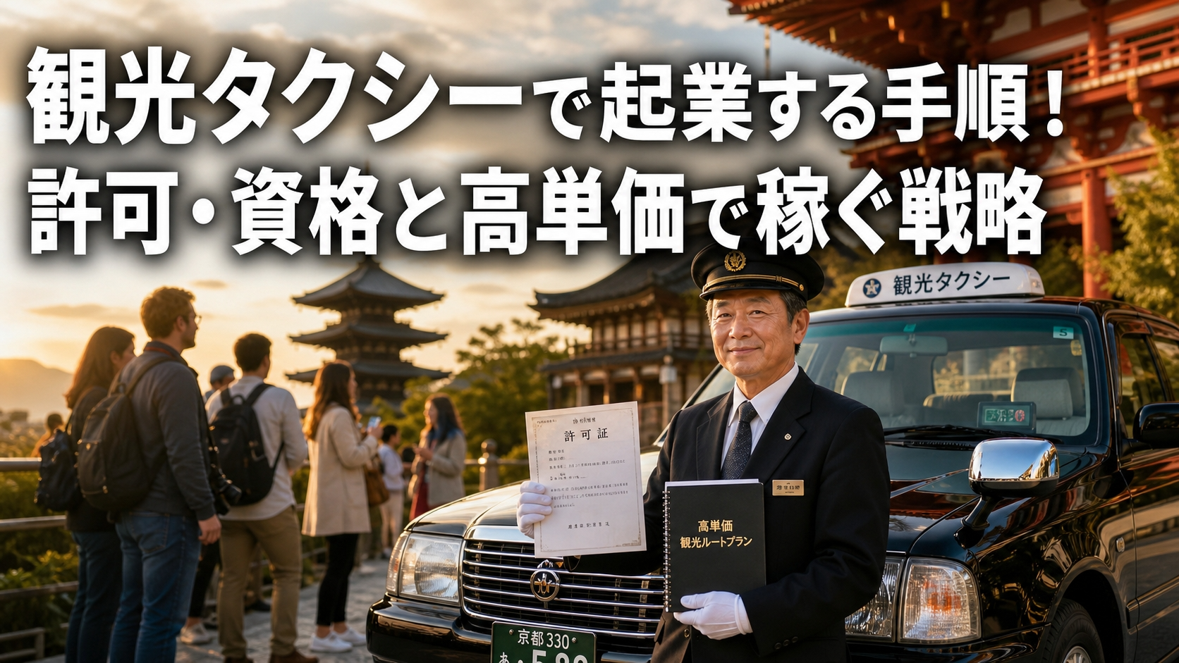 観光タクシーで起業する手順！許可・資格と高単価で稼ぐ戦略