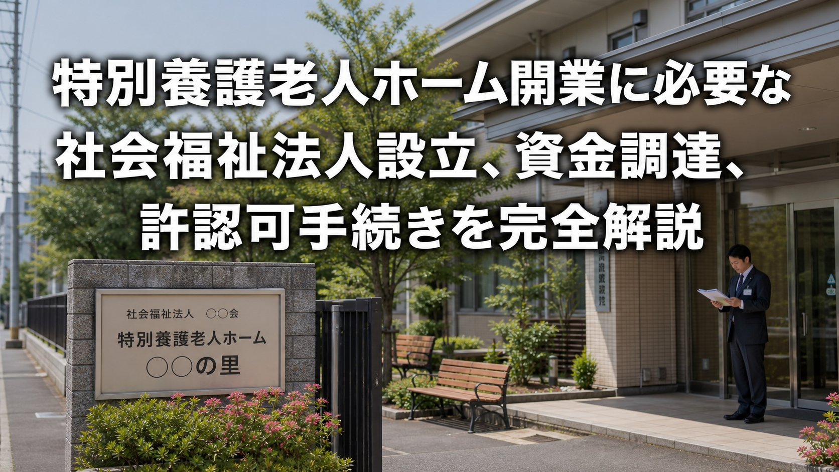特別養護老人ホーム開業に必要な社会福祉法人設立、資金調達、許認可手続きを完全解説