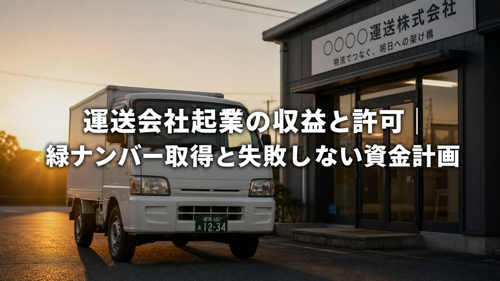 運送会社起業の収益と許可｜緑ナンバー取得と失敗しない資金計画