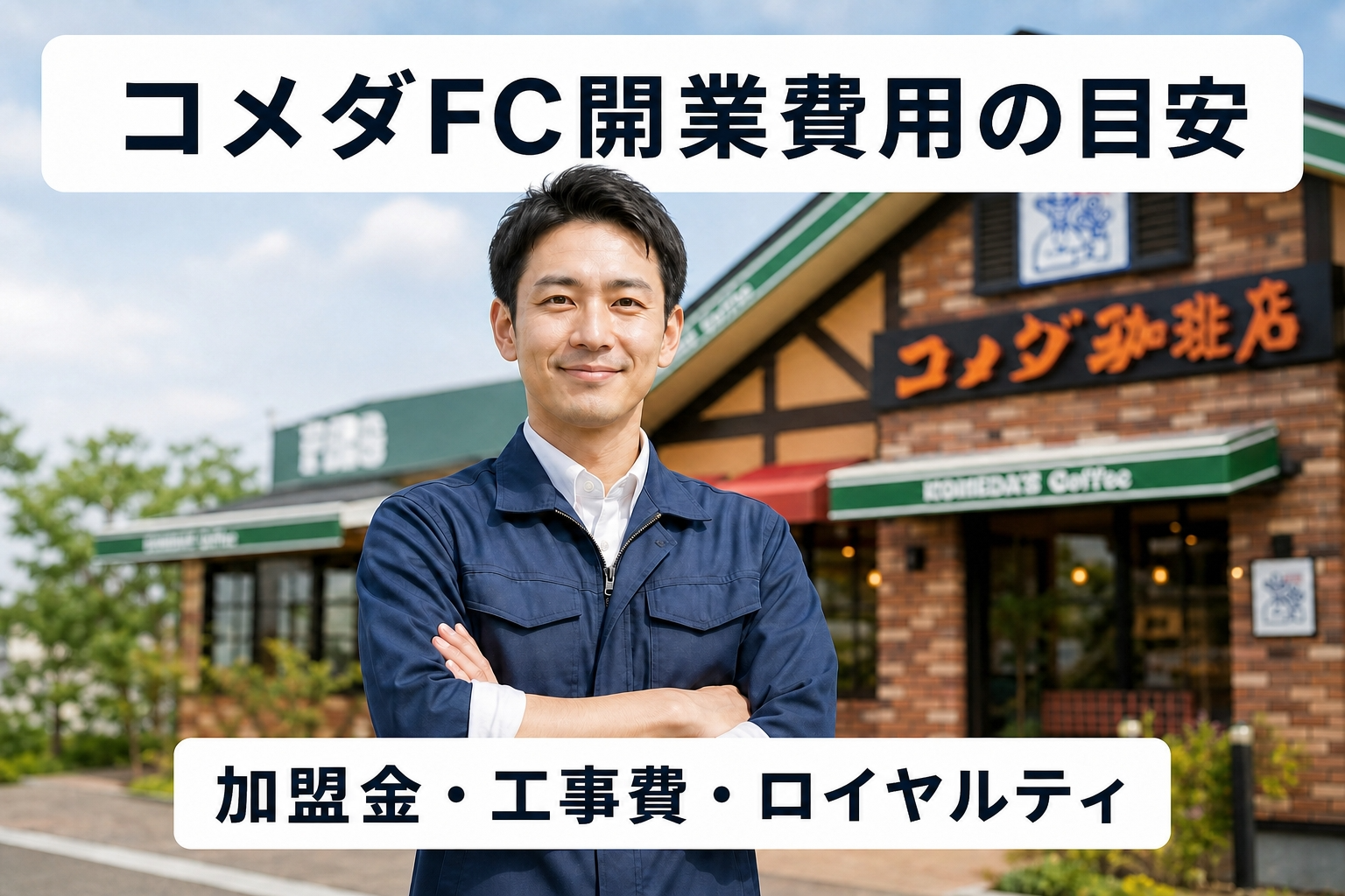 コメダFC開業費用の目安｜加盟金・建築費・ロイヤリティ