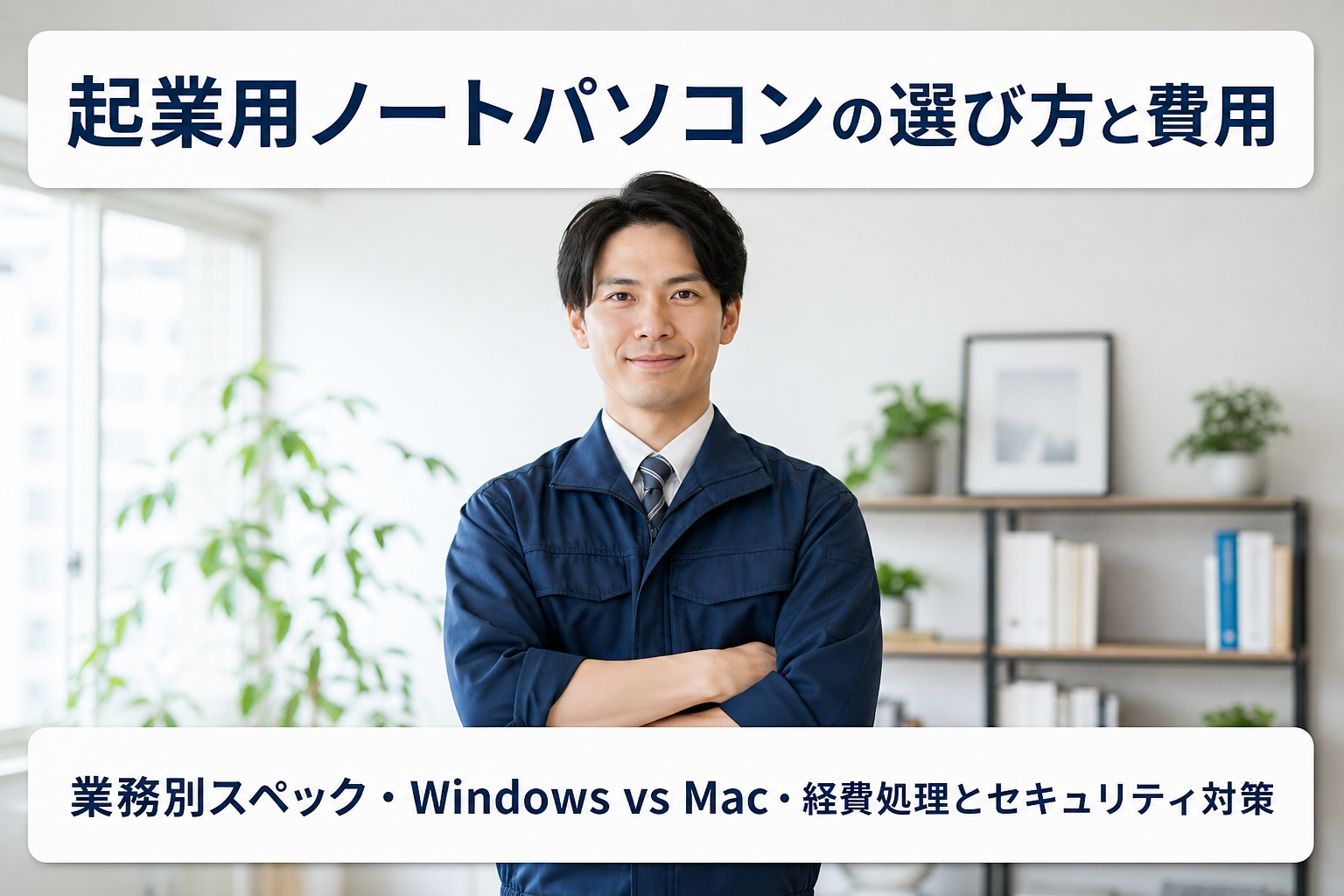 起業用ノートパソコンの選び方と費用｜業務別スペック・Windows vs Mac・経費処理とセキュリティ対策