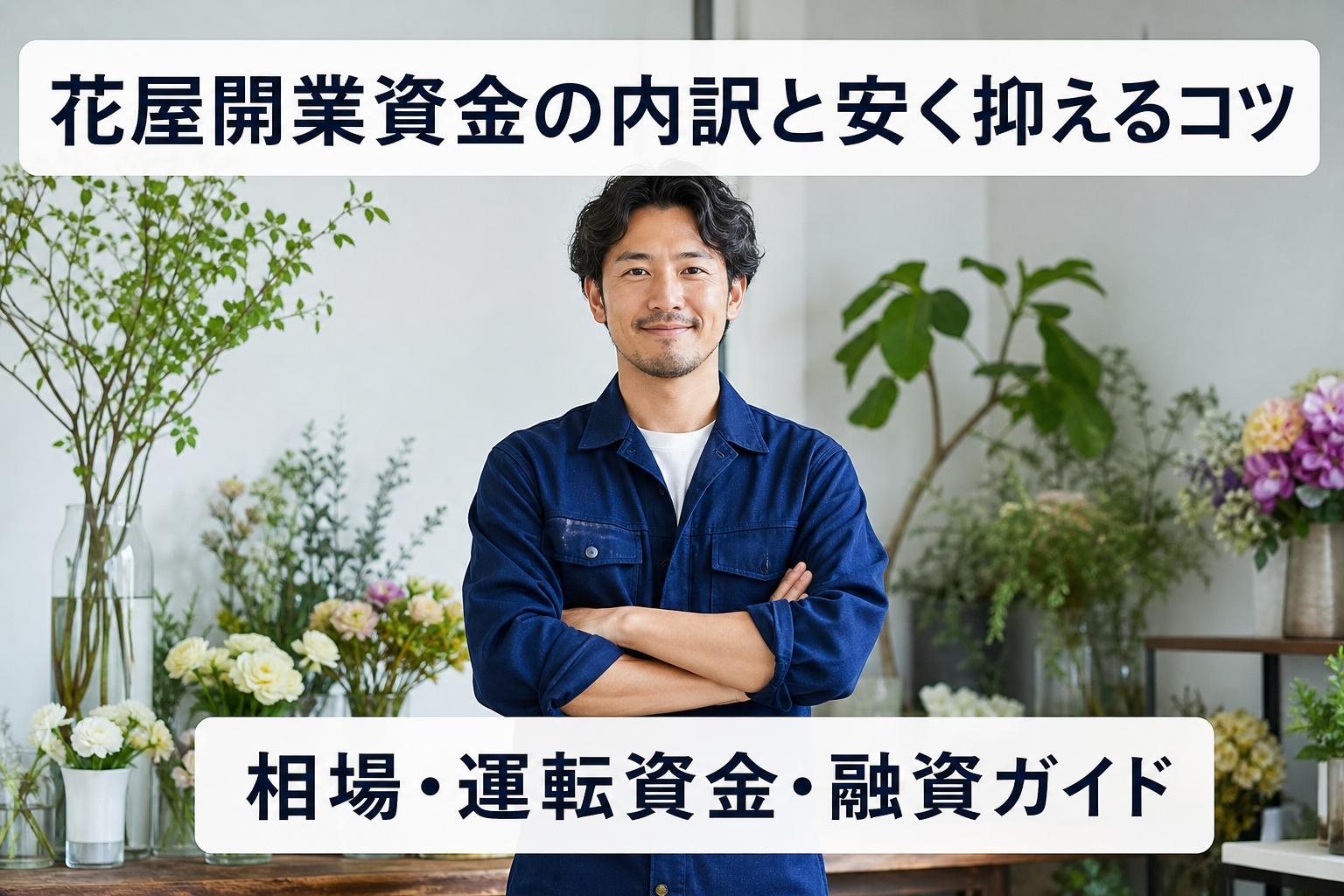 花屋開業資金の内訳と安く抑えるコツ｜相場・運転資金・融資ガイド
