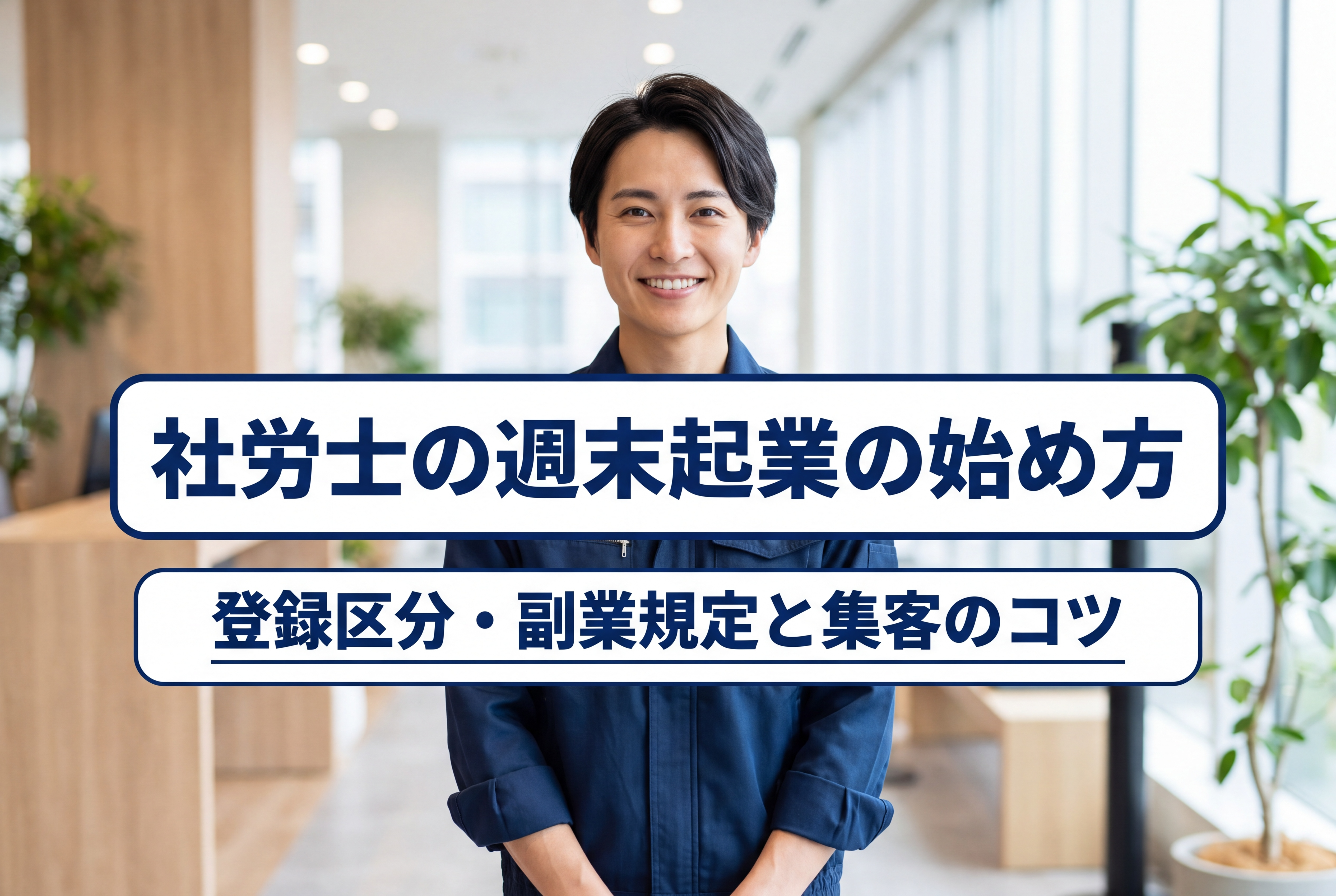 社労士の週末起業の始め方｜登録区分・副業規定と集客のコツ