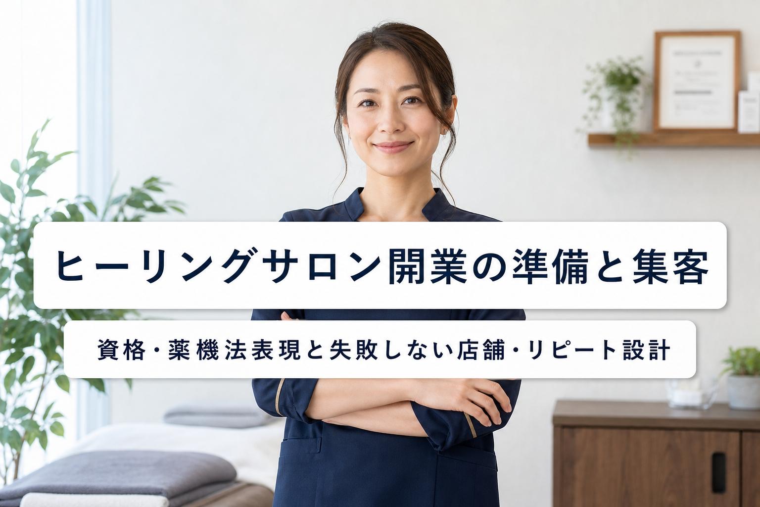 ヒーリングサロン開業の準備と集客｜資格・薬機法表現と失敗しない店舗・リピート設計