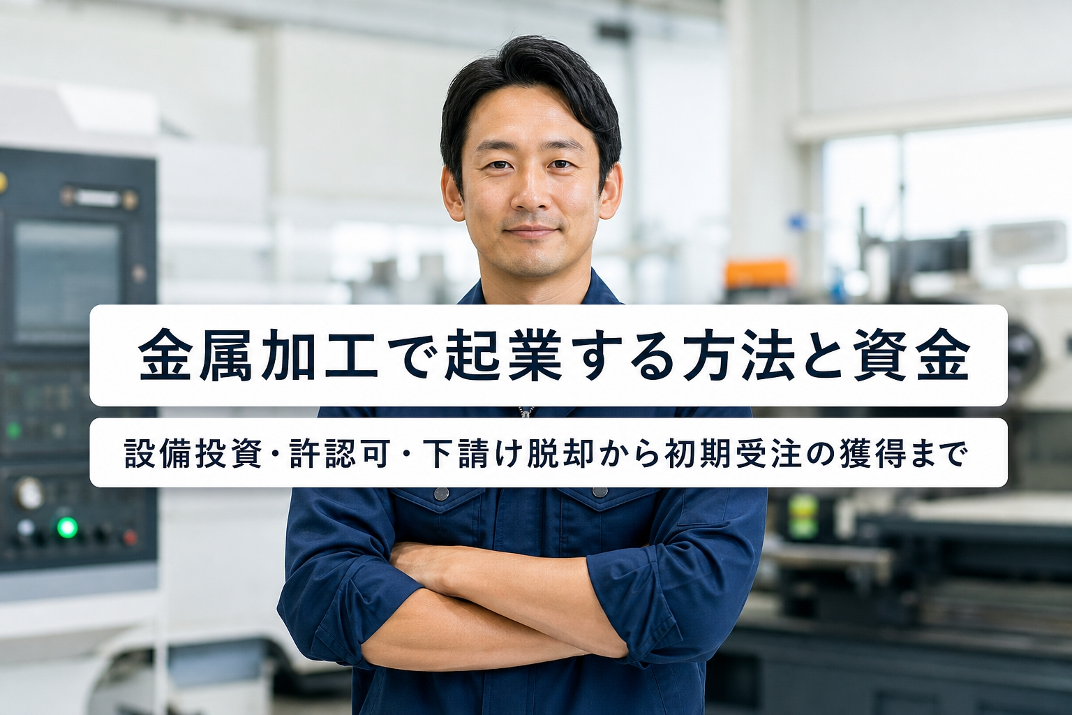 金属加工で起業する方法と資金｜設備投資・許認可・下請け脱却から初期受注の獲得まで
