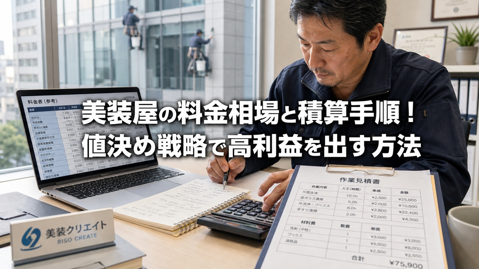 美装屋の料金相場と積算手順！値決め戦略で高利益を出す方法