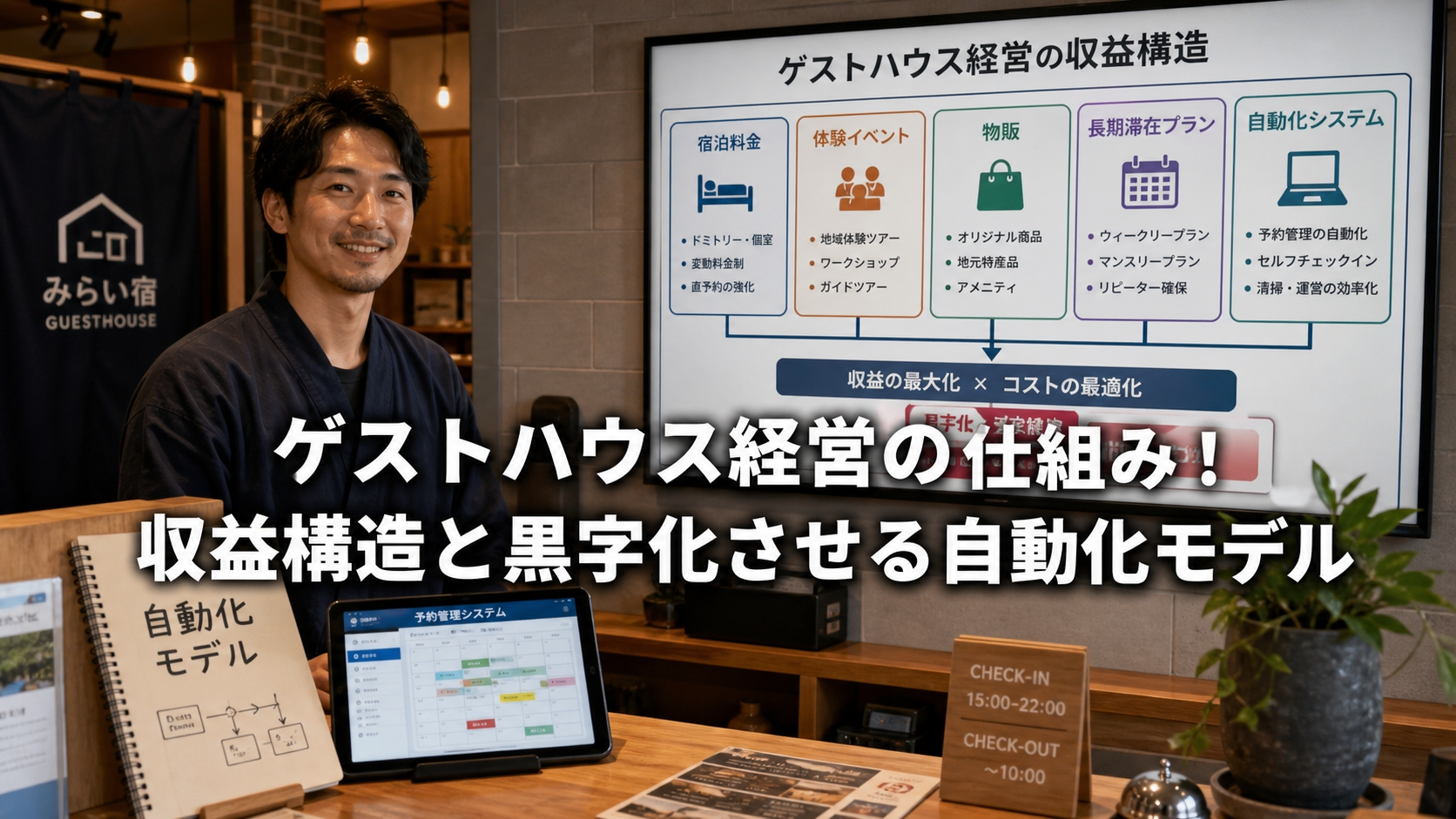 ゲストハウス経営の仕組み！収益構造と黒字化させる自動化モデル
