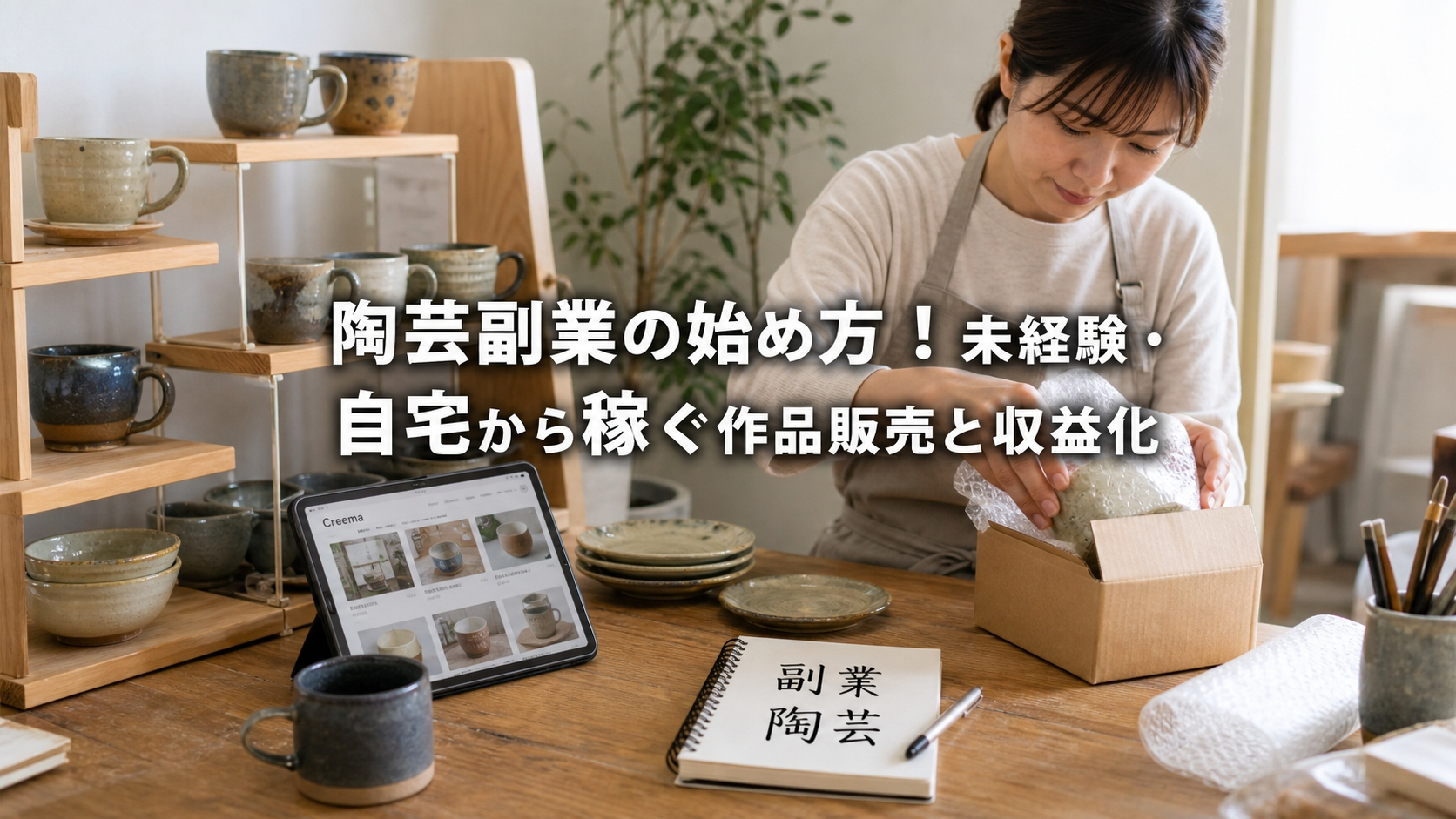 陶芸副業の始め方！未経験・自宅から稼ぐ作品販売と収益化