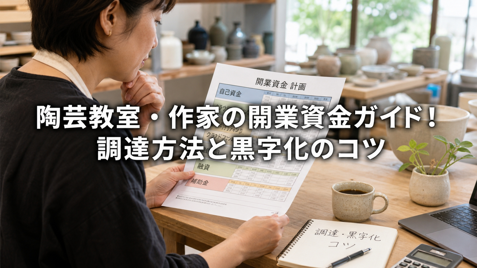 陶芸教室・作家の開業資金ガイド！調達方法と黒字化のコツ