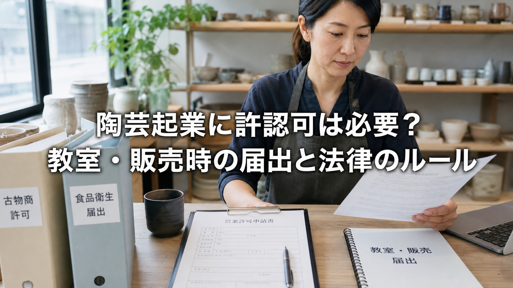 陶芸起業に許認可は必要？教室・販売時の届出と法律のルール