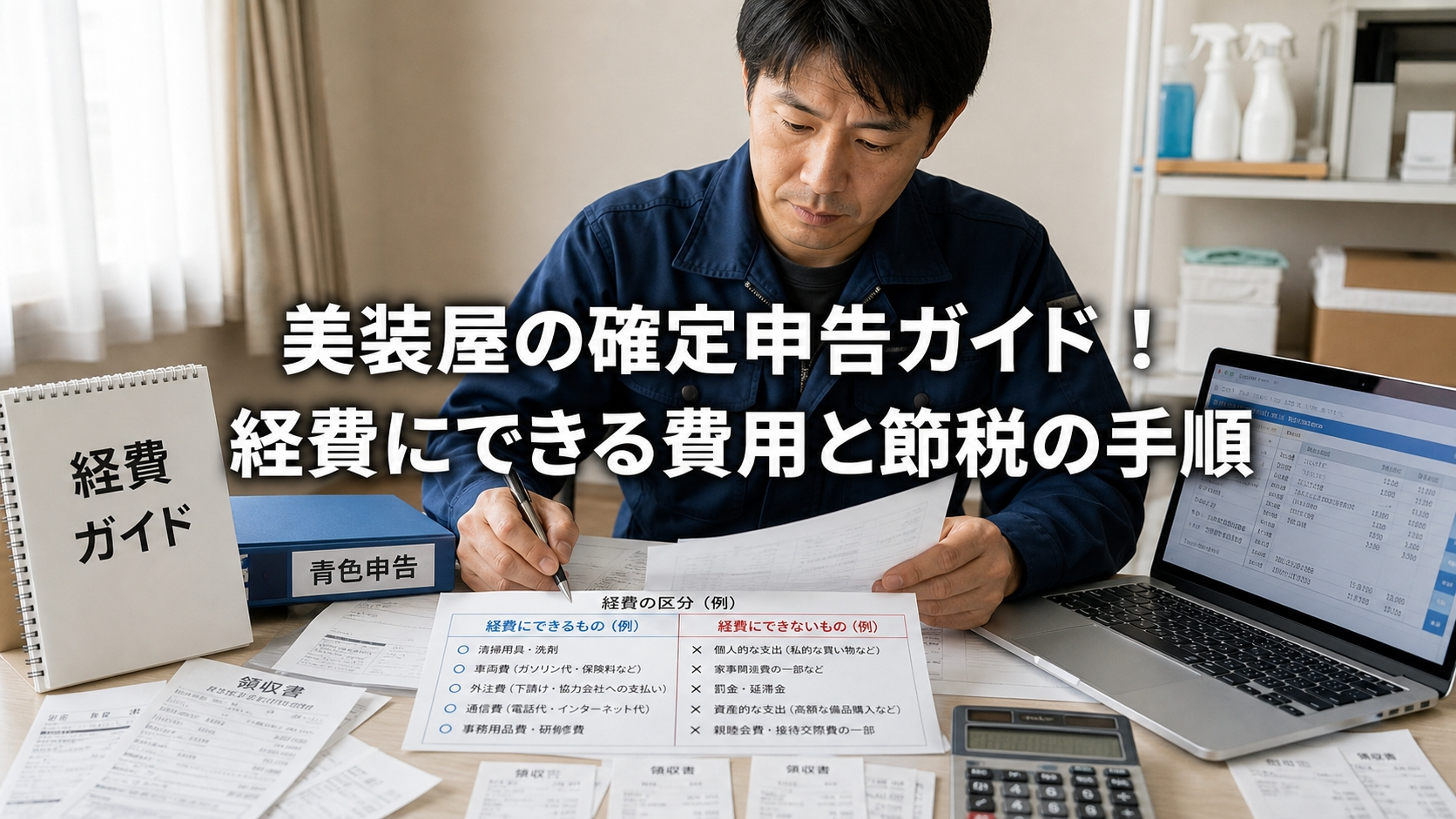 美装屋の確定申告ガイド！経費にできる費用と節税の手順
