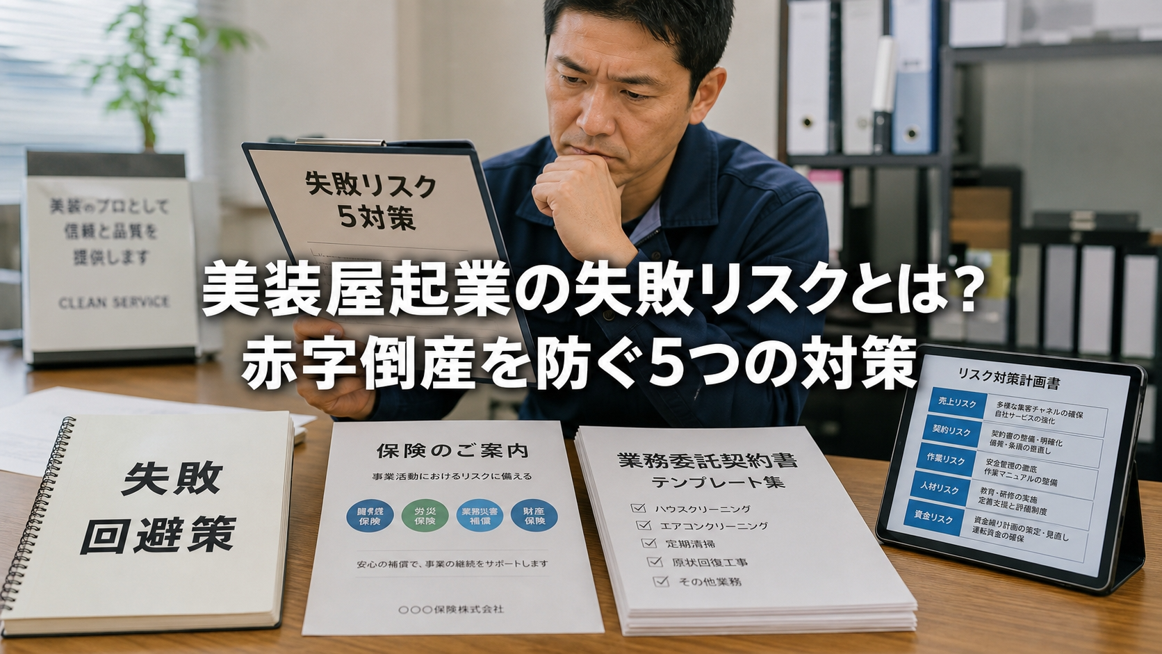 美装屋起業の失敗リスクとは？赤字倒産を防ぐ5つの対策