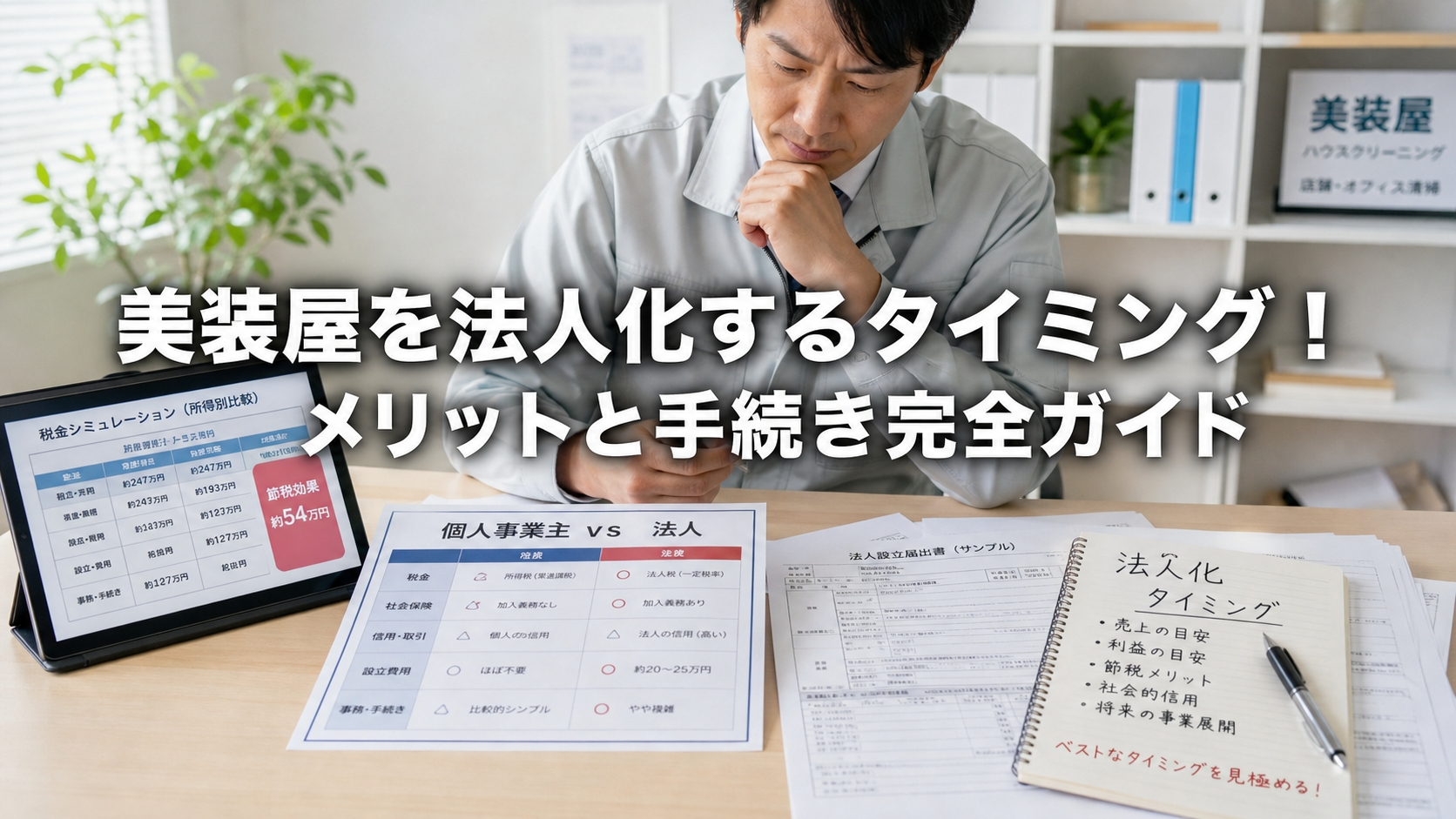 美装屋を法人化するタイミング！メリットと手続き完全ガイド