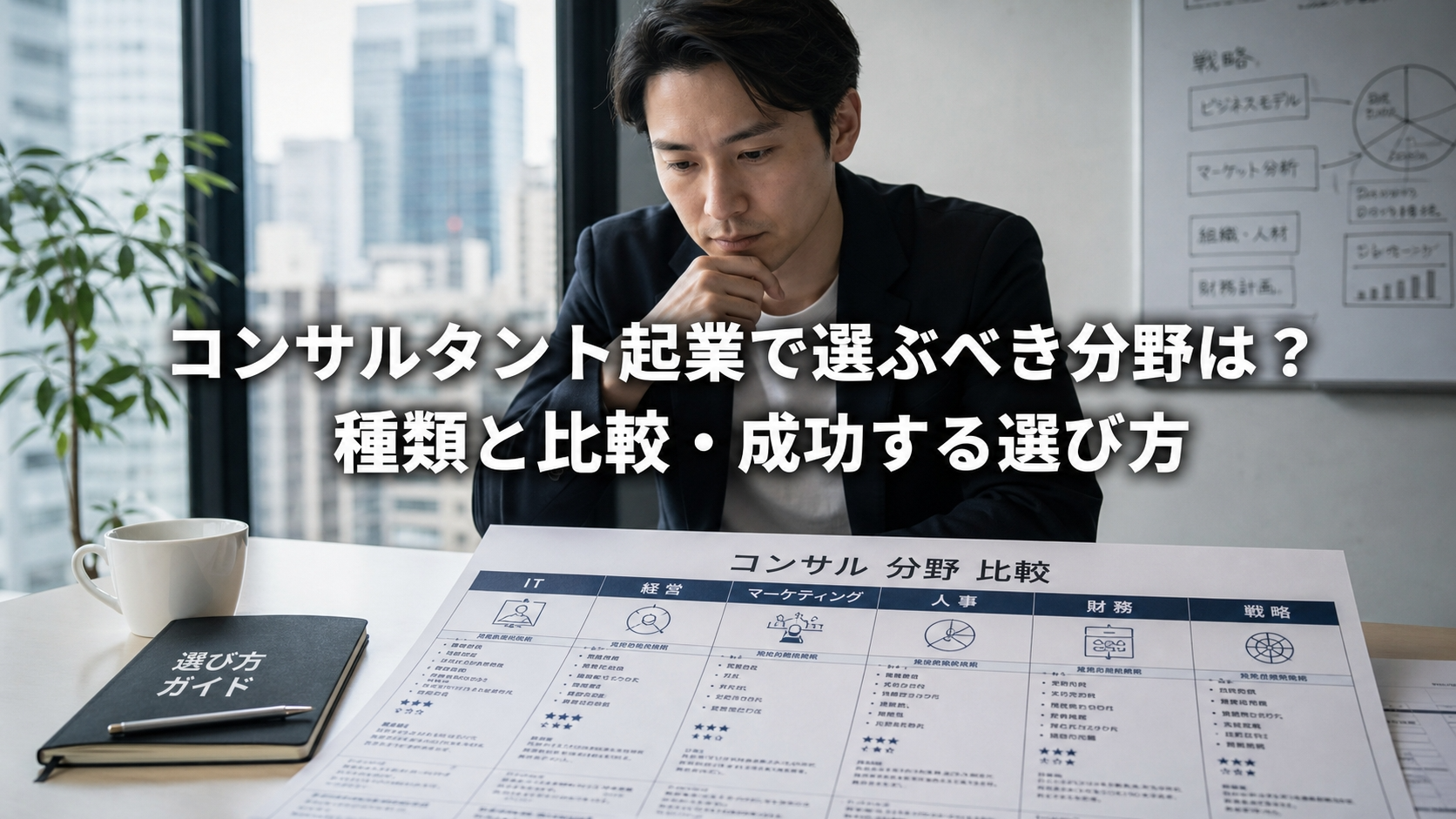 コンサルタント起業で選ぶべき分野は？種類と比較・成功する選び方