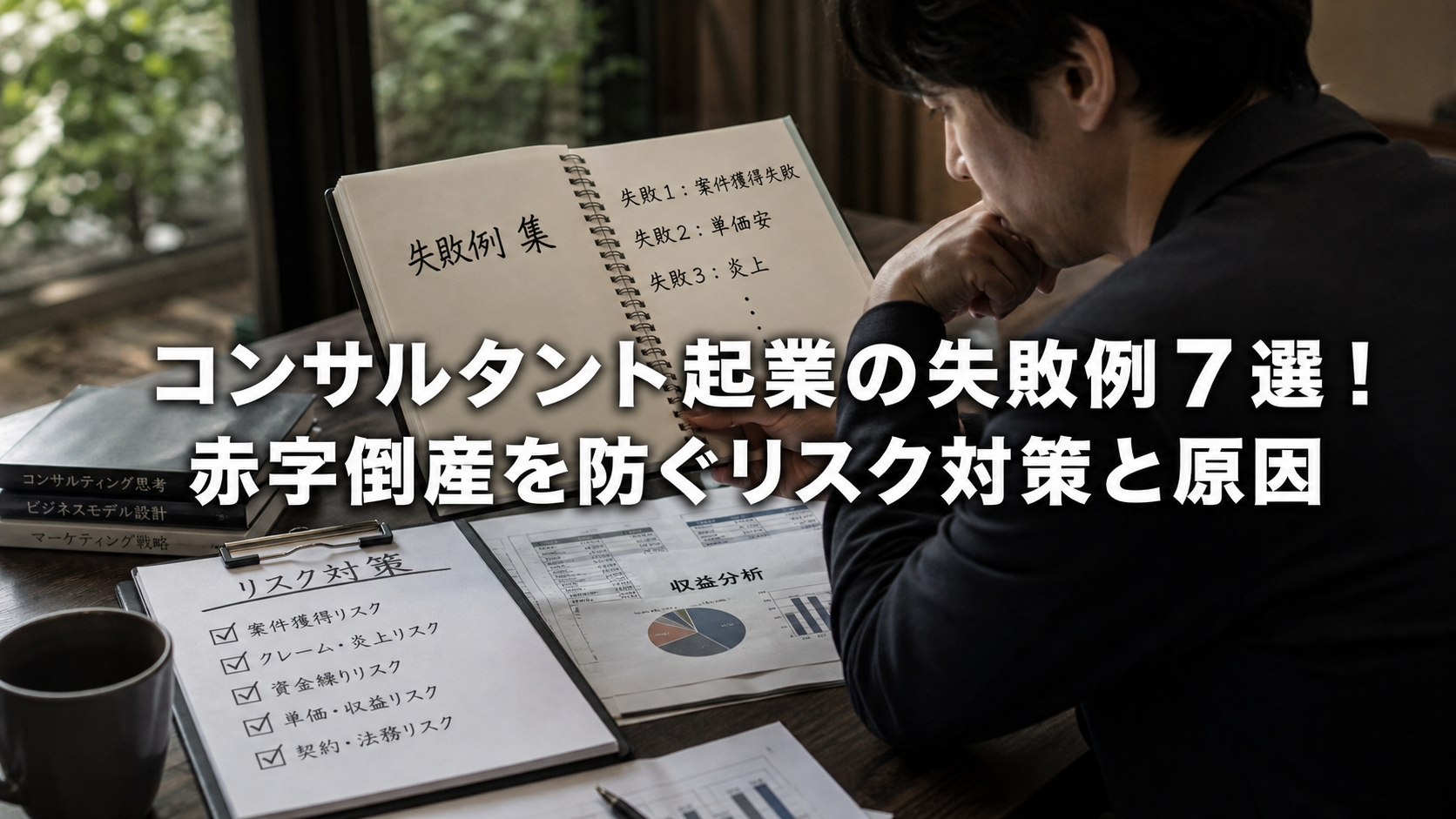 コンサルタント起業の失敗例7選！赤字倒産を防ぐリスク対策と原因
