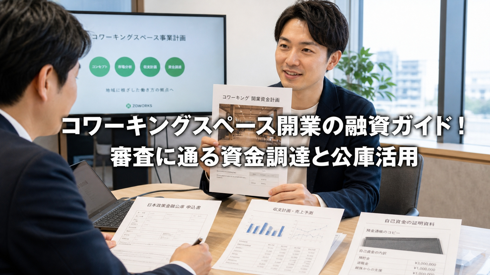 コワーキングスペース開業の融資ガイド！審査に通る資金調達と公庫活用