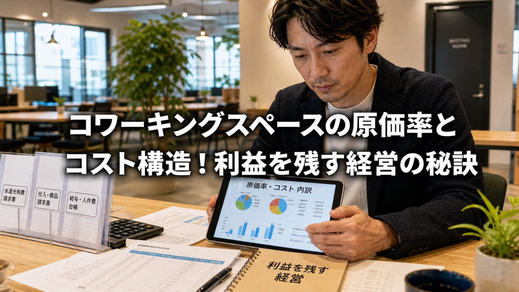 コワーキングスペースの原価率とコスト構造！利益を残す経営の秘訣
