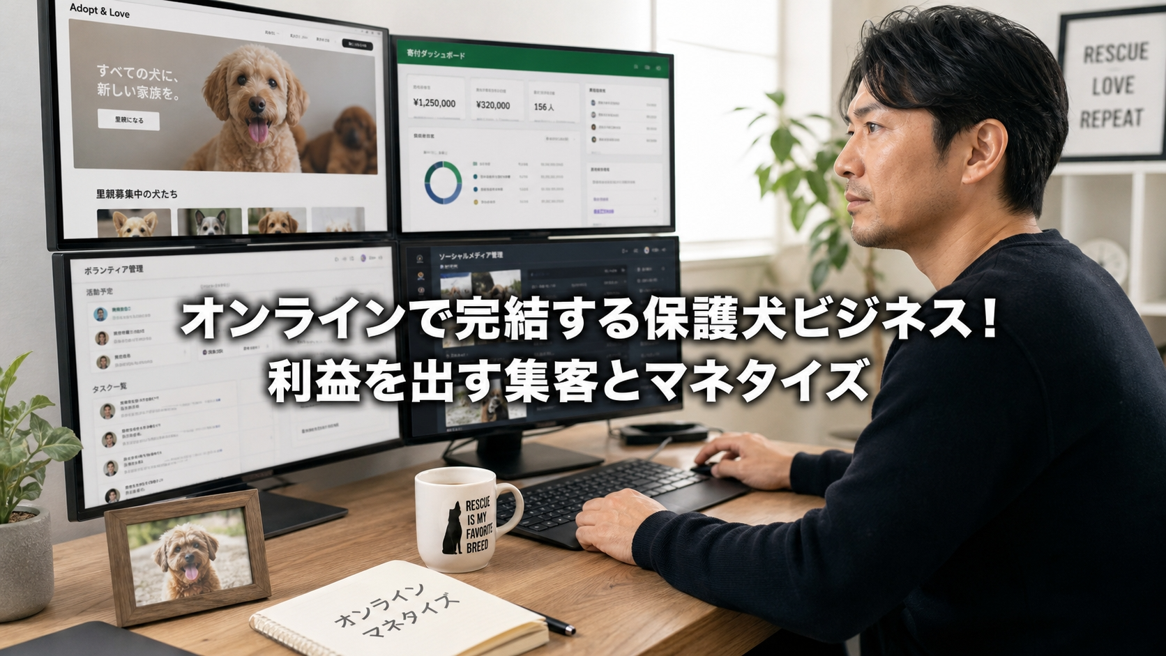 オンラインで完結する保護犬ビジネス！利益を出す集客とマネタイズ