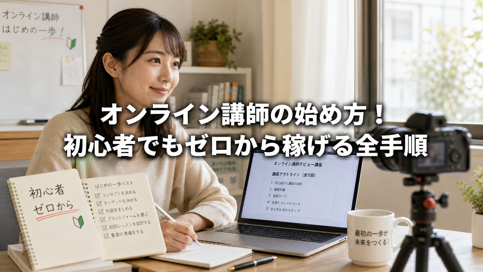オンライン講師の始め方！初心者でもゼロから稼げる全手順