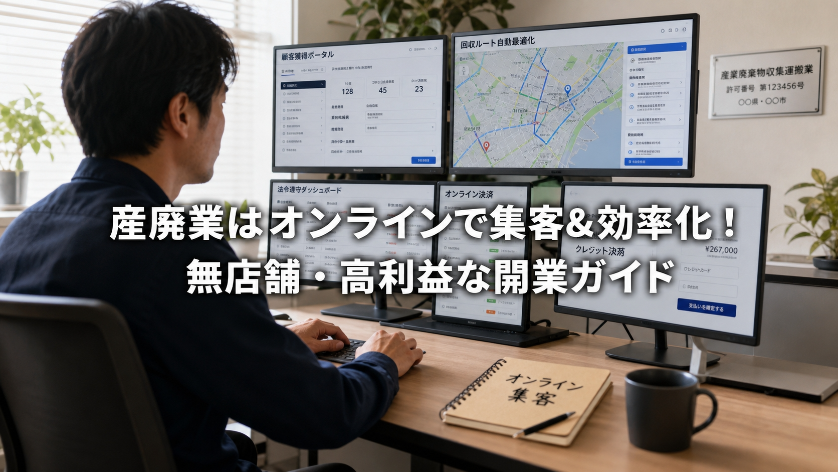 産廃業はオンラインで集客＆効率化！無店舗・高利益な開業ガイド