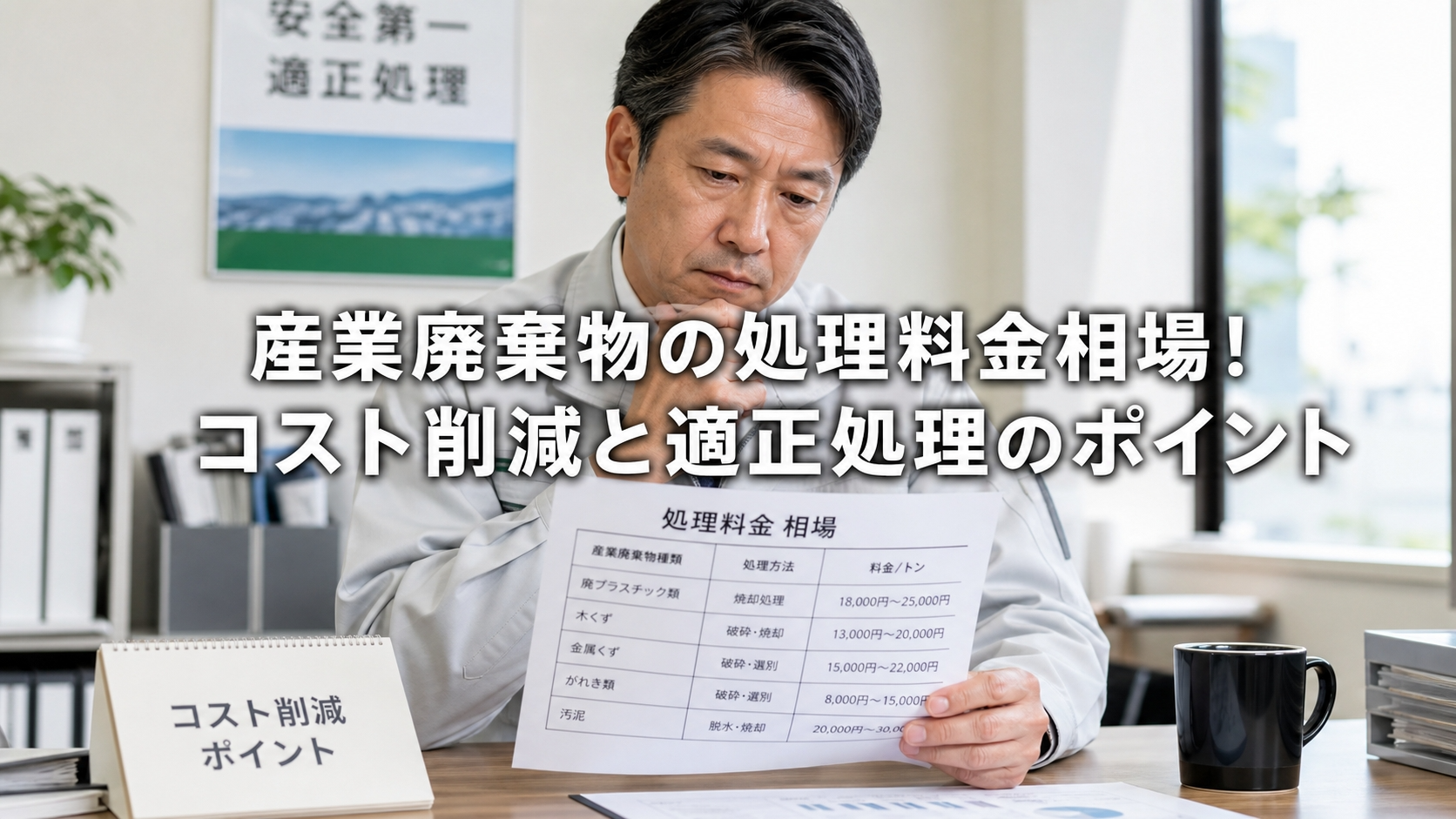 産業廃棄物の処理料金相場！コスト削減と適正処理のポイント