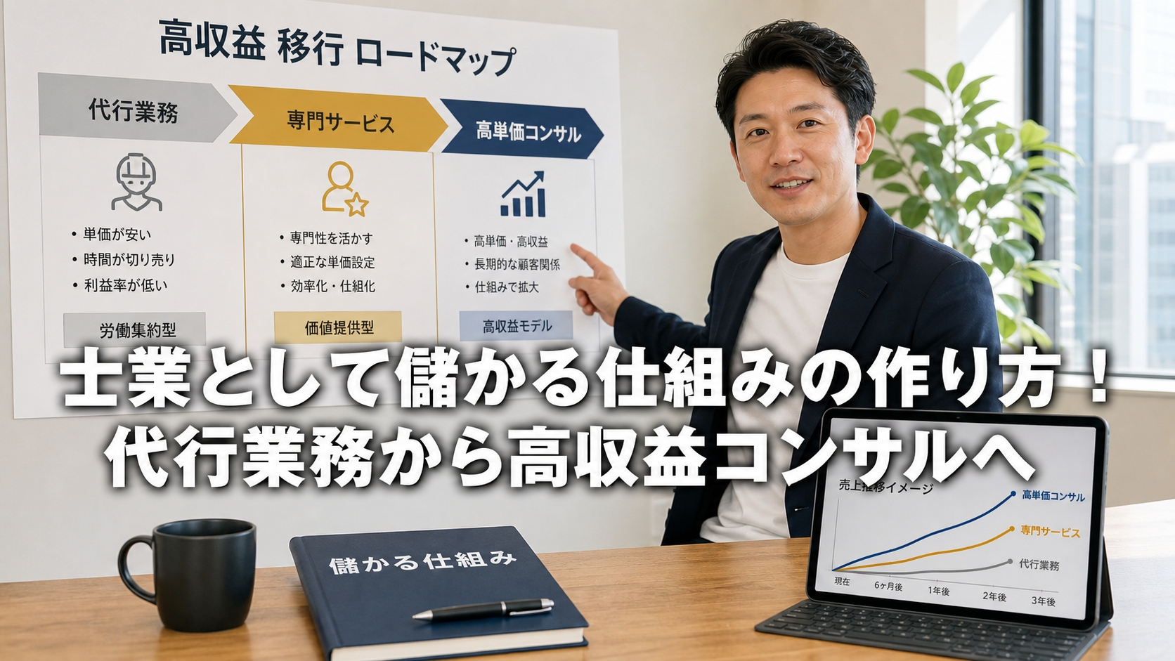士業として儲かる仕組みの作り方！代行業務から高収益コンサルへ