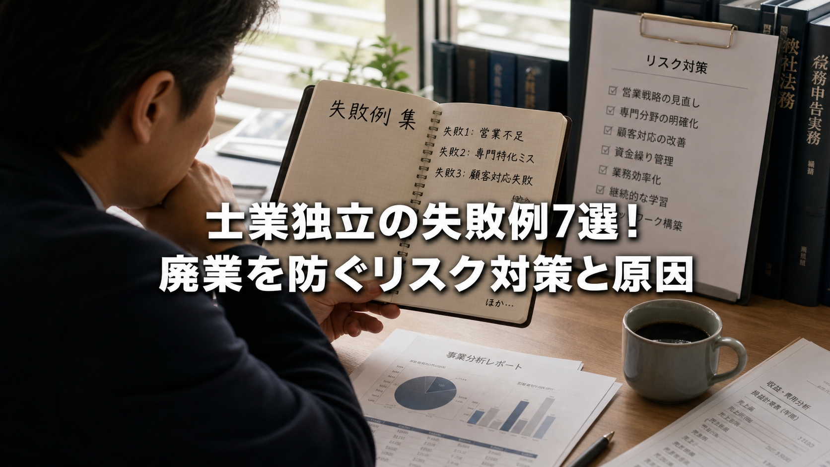 士業独立の失敗例7選！廃業を防ぐリスク対策と原因