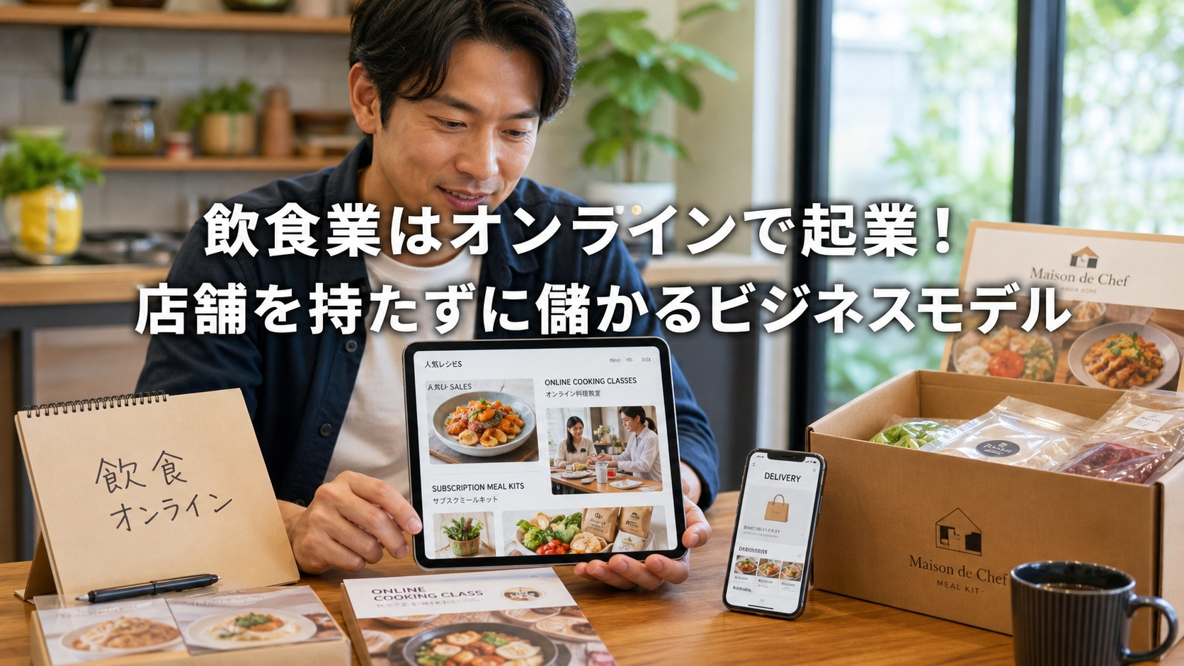 飲食業はオンラインで起業！店舗を持たずに儲かるビジネスモデル