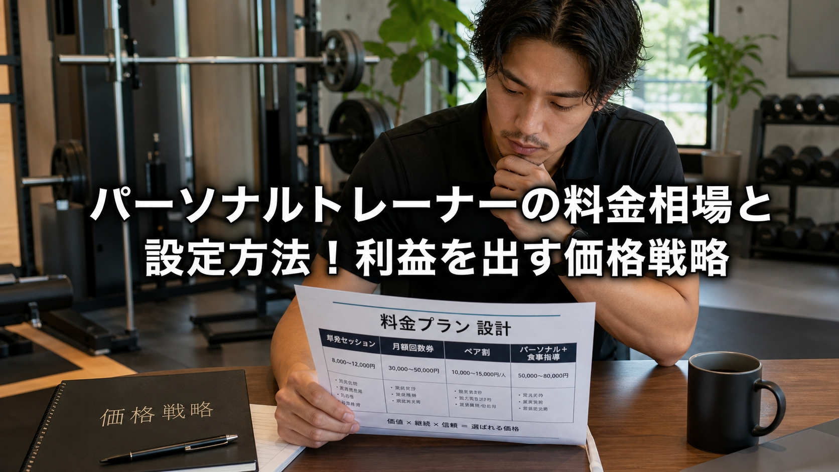 パーソナルトレーナーの料金相場と設定方法！利益を出す価格戦略