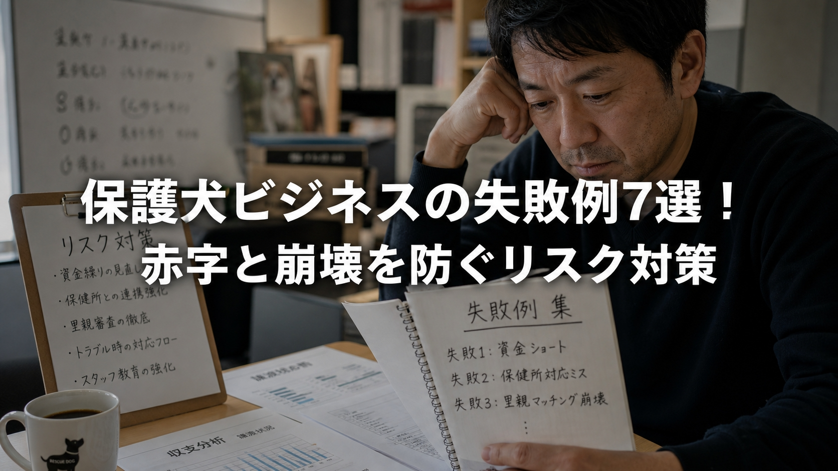 保護犬ビジネスの失敗例7選！赤字と崩壊を防ぐリスク対策