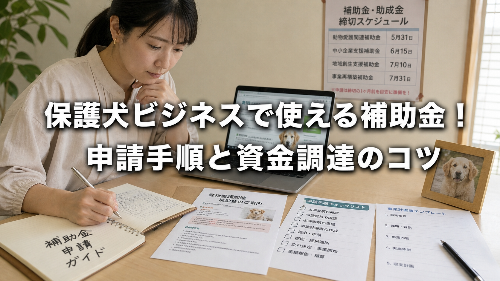 保護犬ビジネスで使える補助金！申請手順と資金調達のコツ