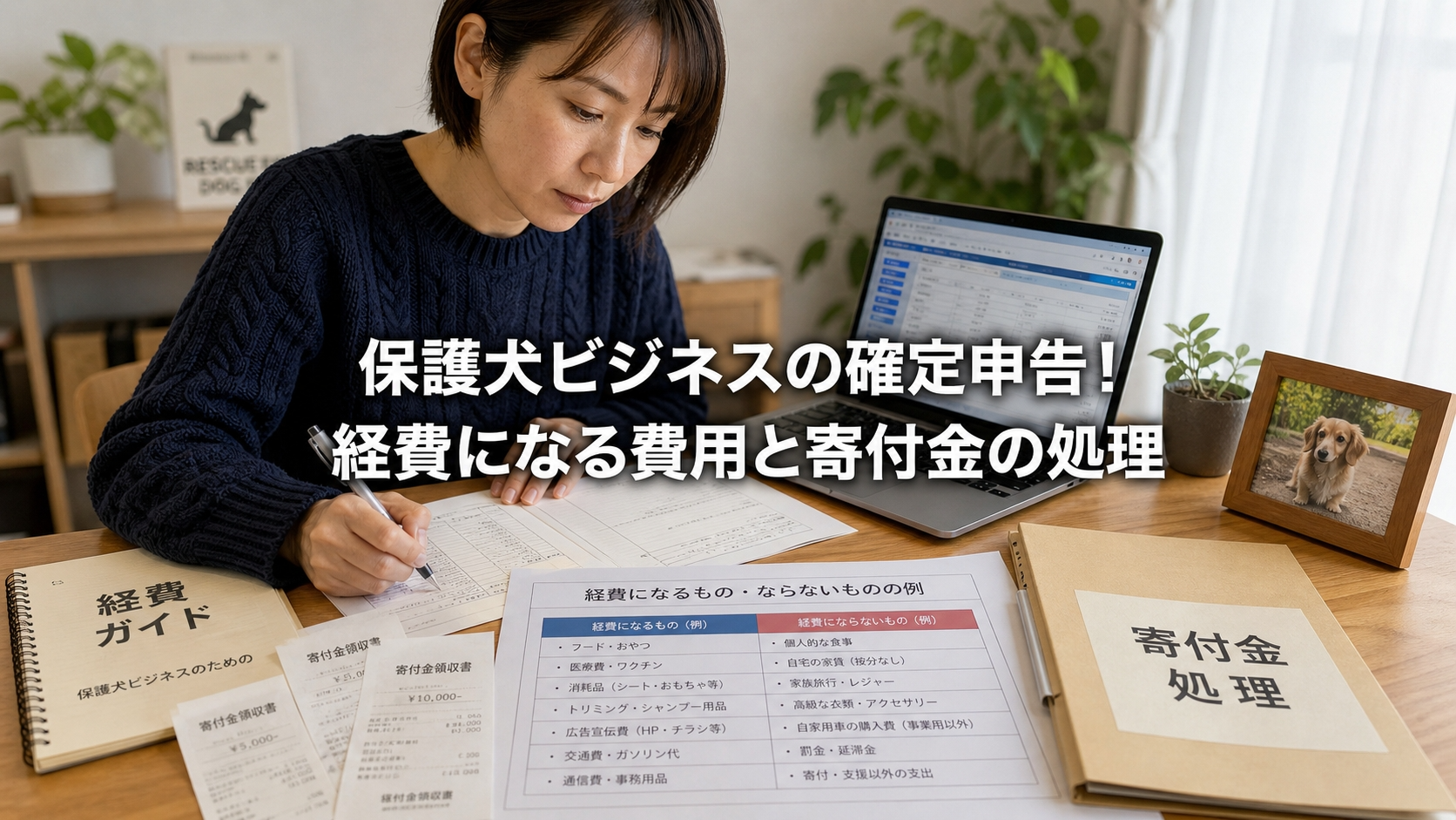 保護犬ビジネスの確定申告！経費になる費用と寄付金の処理