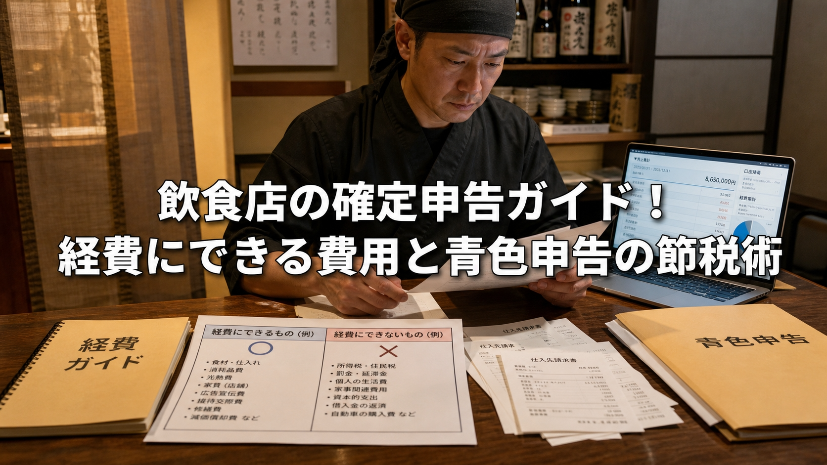 飲食店の確定申告ガイド！経費にできる費用と青色申告の節税術
