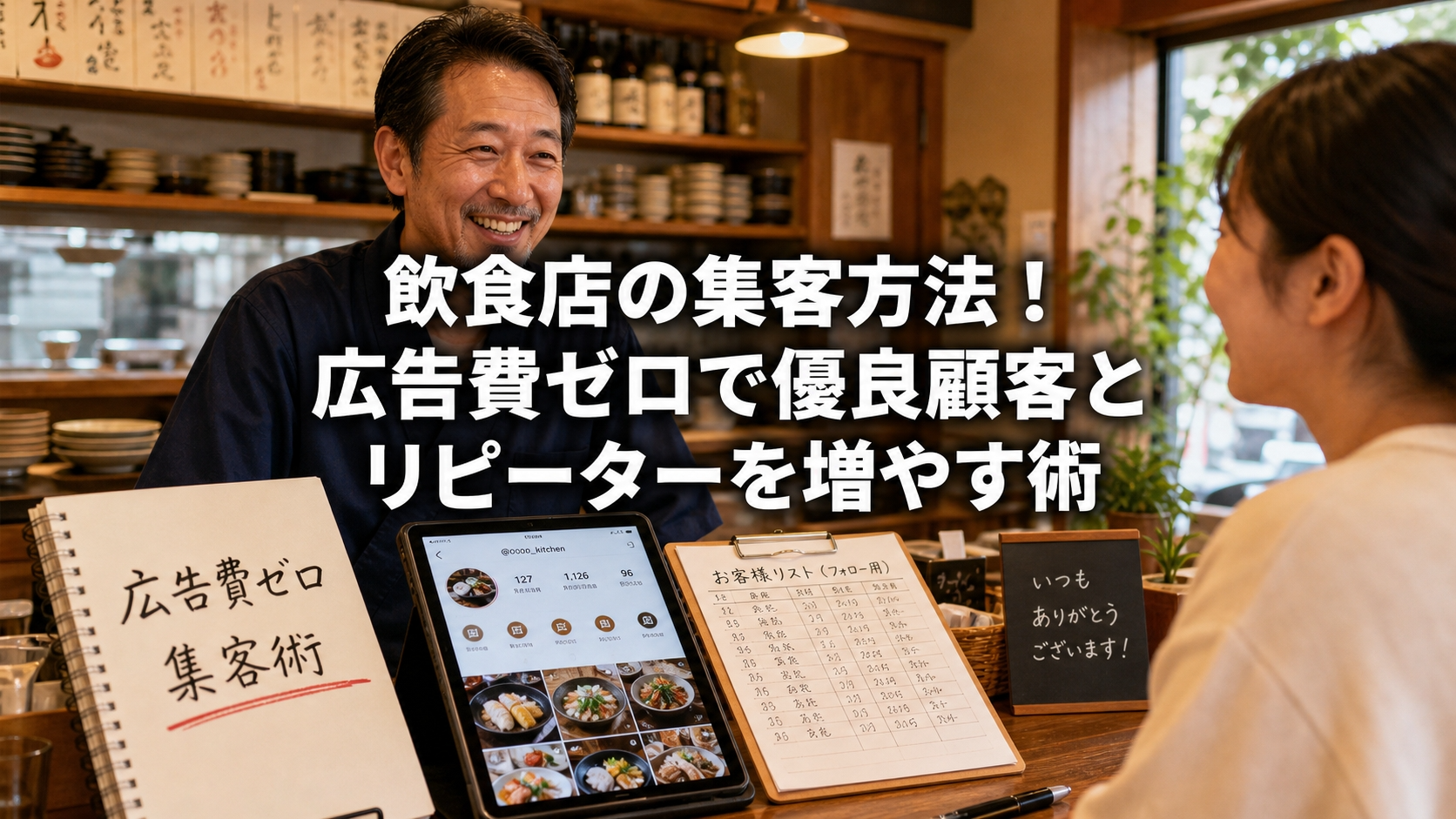 飲食店の集客方法！広告費ゼロで優良顧客とリピーターを増やす術