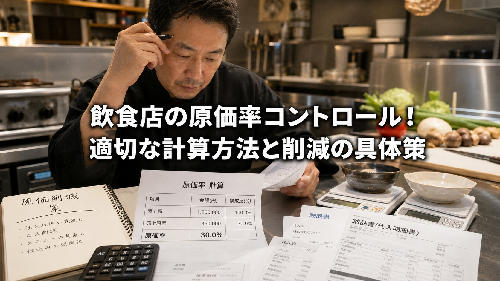 飲食店の原価率コントロール！適切な計算方法と削減の具体策