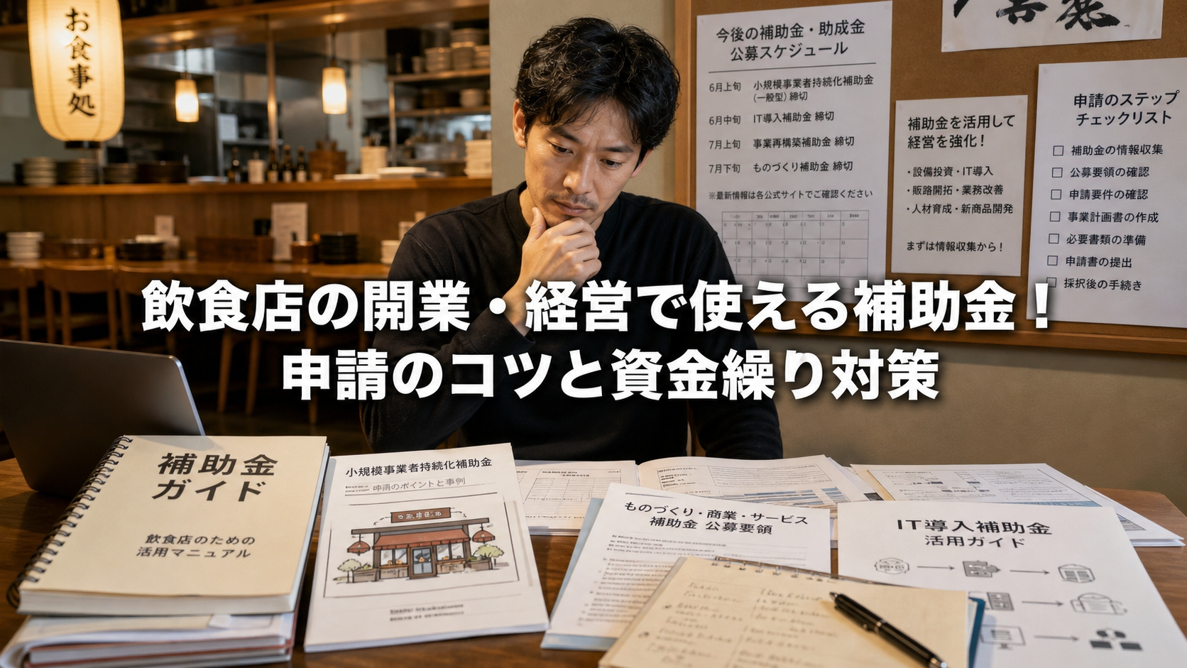 飲食店の開業・経営で使える補助金！申請のコツと資金繰り対策