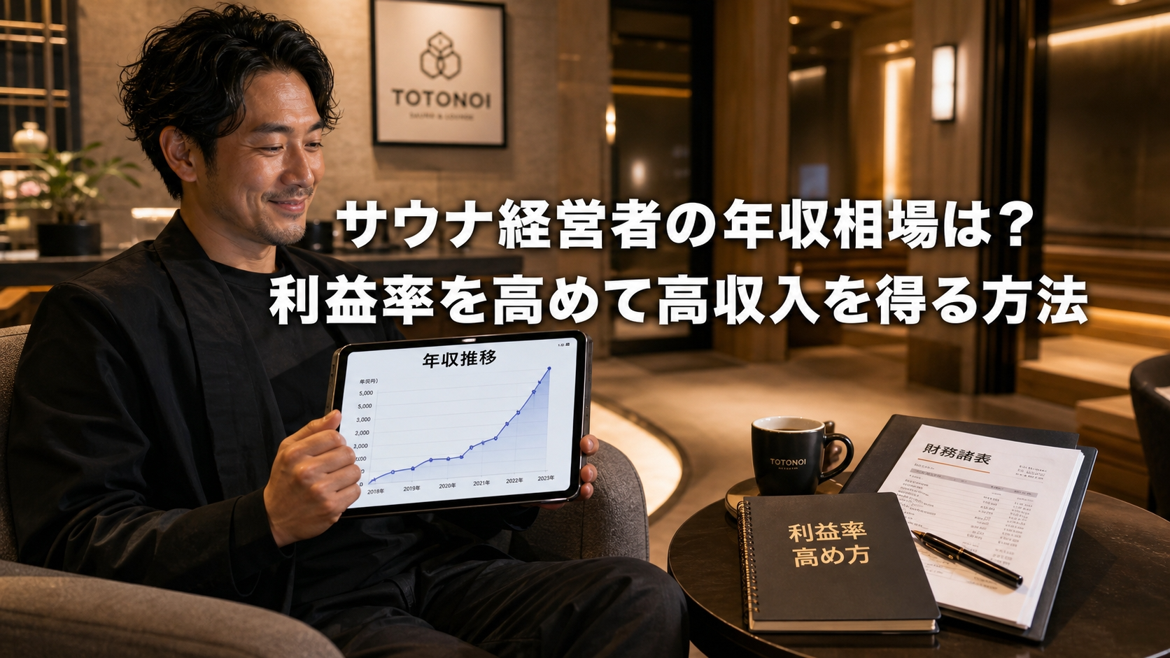 サウナ経営者の年収相場は？利益率を高めて高収入を得る方法